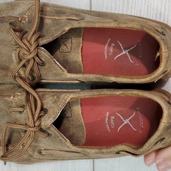 Twisted X Womens Driving Moc Leather Loafer shoes sz 5.5M - Picture 8 of 12